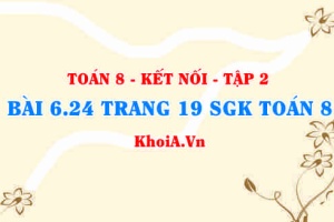 Bài 6.24 trang 19 Toán 8 Kết nối tri thức Tập 2
